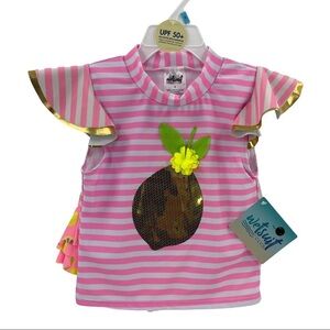 Wetsuit Club Girls Pineapple Two Piece Swim Suit